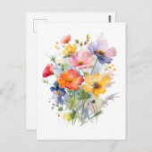 Wilde Blume botanisch Postkarte (Vorne/Hinten)