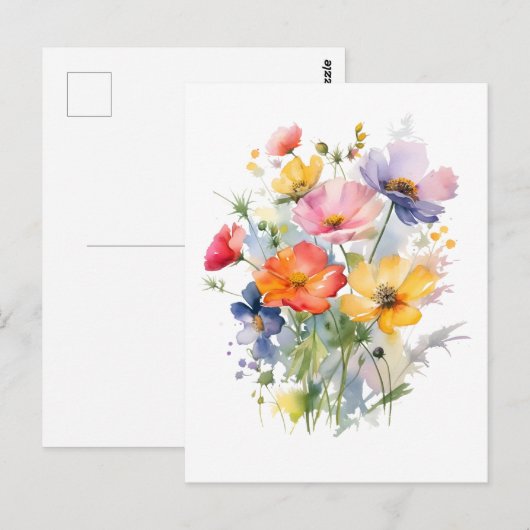 Wilde Blume botanisch Postkarte (Vorne/Hinten)