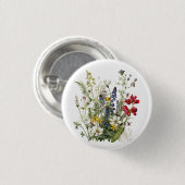 Wilde Blume Botanische Blume Natur Colorfull Button (Vorne & Hinten)