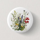 Wilde Blume Botanische Blume Natur Colorfull Button (Vorderseite)