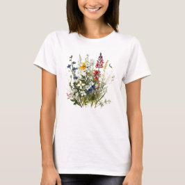 Wilde Blume Botanische Blume Natur Colorfull T-Shirt
