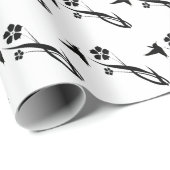 Wilde Blume Botanischer Klassiker Einfaches Hummin Geschenkpapier (Rolleneckpunkt)