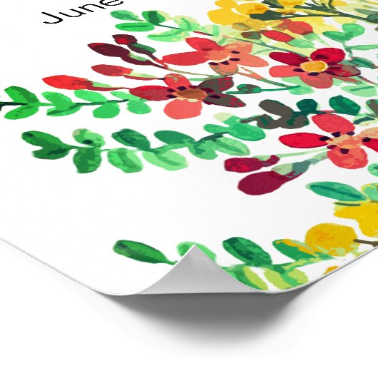 Wilde Blume Brautparty Poster (Ecke)