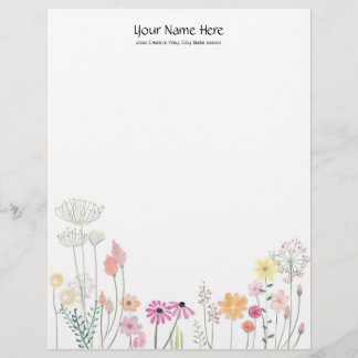 Wilde Blume Briefbogen