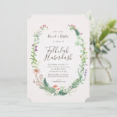 Wilde Blume Brunch und Bubbly Invasion Einladung (Stehend Vorderseite)