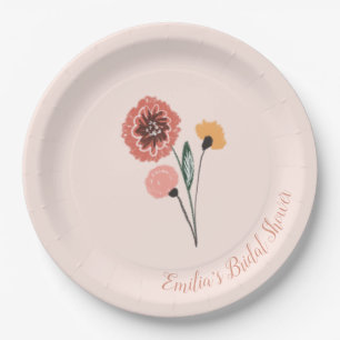 Wilde Blume Bunch Blumenmuseum Brautparty Pappteller