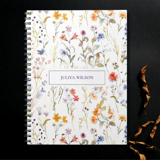 Wilde Blume bunt Notizblock
