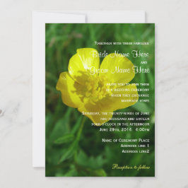 Wilde Blume-Butterbecher Sommerhochzeit Einladung