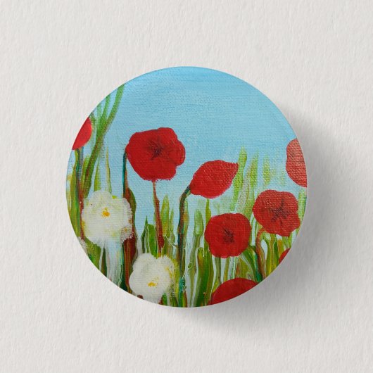 Wilde Blume Button (Vorderseite)