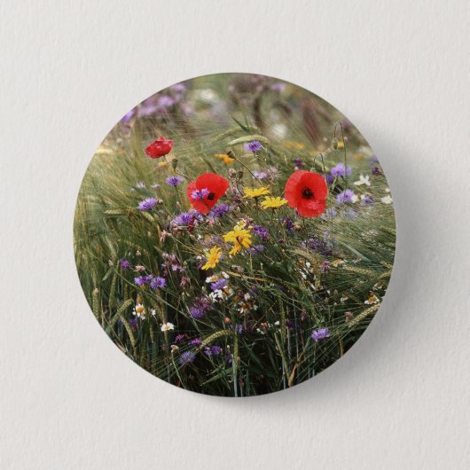 Wilde Blume Button (Vorderseite)