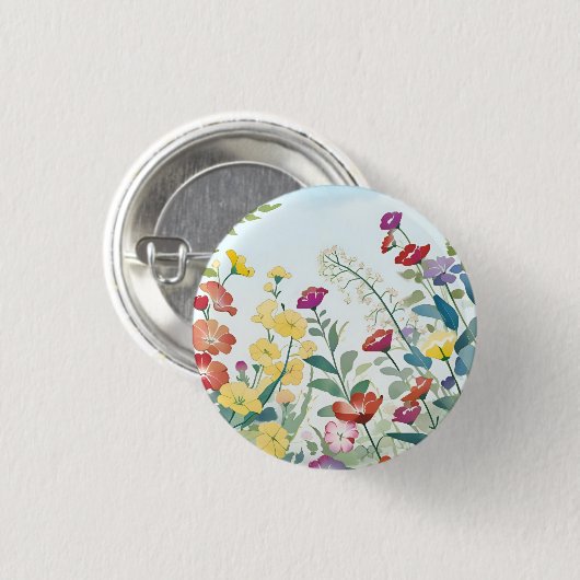 Wilde Blume Button (Vorne & Hinten)