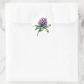 Wilde Blume Clover Lila Bud Runder Aufkleber (Tasche)