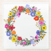 Wilde Blume Coster Glass Untersetzer (Vorderseite)