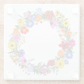 Wilde Blume Coster Glass Untersetzer (Rückseite)