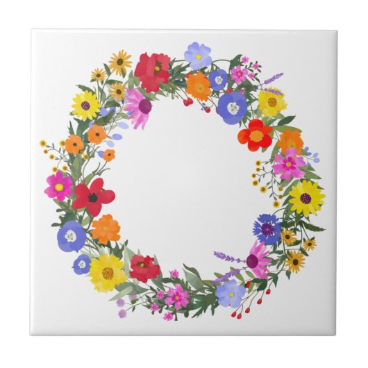 Wilde Blume Coster Glass Untersetzer Keramik Tile (Vorderseite)