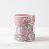 Wilde Blume Daisy Personalisiert mit Name Floral Zweifarbige Tasse (Mittel)