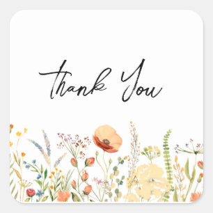 Wilde Blume Danke, dass du Sticker hast
