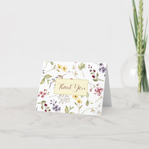 Wilde Blume Dankeschön Notizkarten Dankeskarte