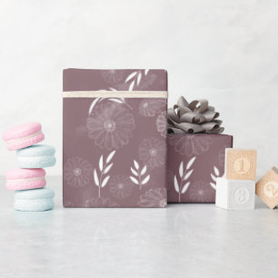 Wilde Blume Doodles Muster Geschenkpapier