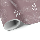 Wilde Blume Doodles Muster Geschenkpapier (Rolleneckpunkt)