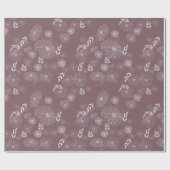 Wilde Blume Doodles Muster Geschenkpapier (Flach)