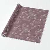 Wilde Blume Doodles Muster Geschenkpapier (Ungerollt)