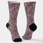 Wilde Blume Doodles Socks Socken (Gewinkelt)
