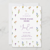 Wilde Blume Einladung (Vorderseite)