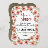 Wilde Blume Einladung (Vorne/Hinten)