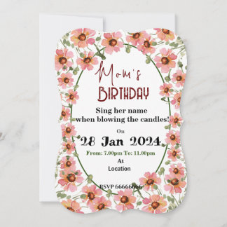 Wilde Blume Einladung