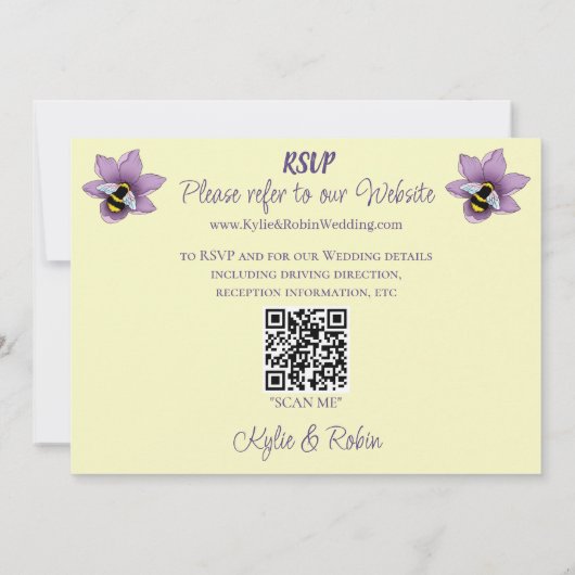 Wilde Blume Einladung (Rückseite)