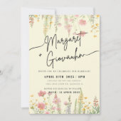 Wilde Blume Einladung zur Hochzeit (Vorderseite)