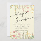 Wilde Blume Einladung zur Hochzeit (Vorderseite)