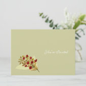 Wilde Blume Einladung zur Hochzeit (Stehend Vorderseite)