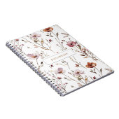 Wilde Blume elegant Notizblock (Rechte Seite)