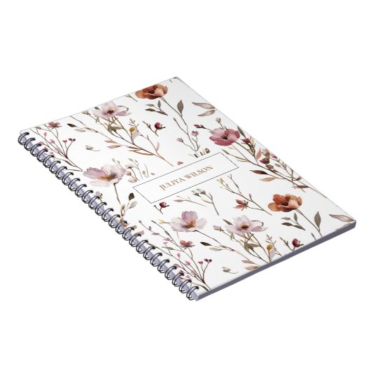 Wilde Blume elegant Notizblock (Rechte Seite)