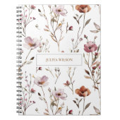 Wilde Blume elegant Notizblock (Vorderseite)