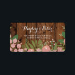 Wilde Blume Elegant Wood Address Labels Stickers Adressaufkleber<br><div class="desc">Wilde Blume Aufkleber Adresse Labels - Ideal für Hochzeiten oder andere Gelegenheiten.</div>