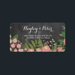 Wilde Blume Elegante Chalk-Adressenaufkleber Adressaufkleber<br><div class="desc">Wilde Blume Aufkleber Adresse Labels - Ideal für Hochzeiten oder andere Gelegenheiten.</div>