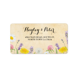 Wilde Blume Elegante Floral Address Label Stickers Adressaufkleber