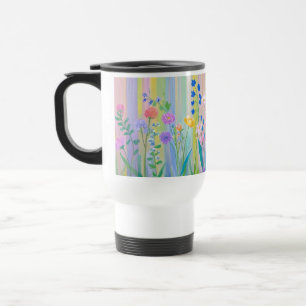 Wilde Blume Elegante Moderne Kunst, Dichtung und M Reisebecher