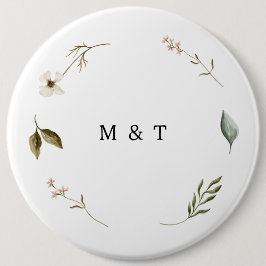 Wilde Blume elegante und blumengeschmückte Dekorat Button