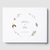 Wilde Blume elegante und blumengeschmückte Dekorat Gästebuch (Rückseite)