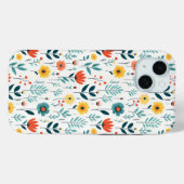 Wilde Blume Farbiges Muster Case-Mate iPhone Hülle (Rückseite (Horizontal))
