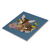 Wilde Blume Fawn Blue Fliese (Seite)