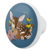 Wilde Blume Fawn Blue Keramikknauf (Rechts)