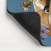 Wilde Blume Fawn Blue Mousepad (Ecke)