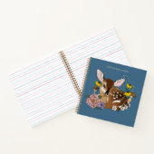 Wilde Blume Fawn Blue Notizblock (Innenseite)