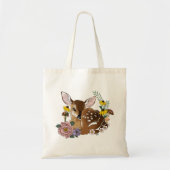 Wilde Blume Fawn Blue Tragetasche (Vorne)