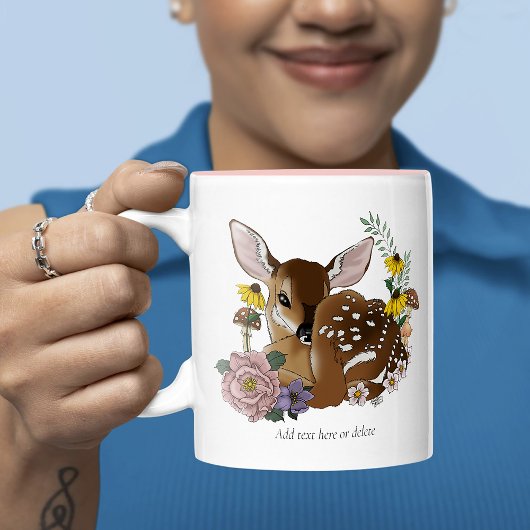 Wilde Blume Fawn Blue Zweifarbige Tasse